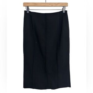 NWT Charles Nolan New York 100% Wool Pencil Skirt in Black - Size 2